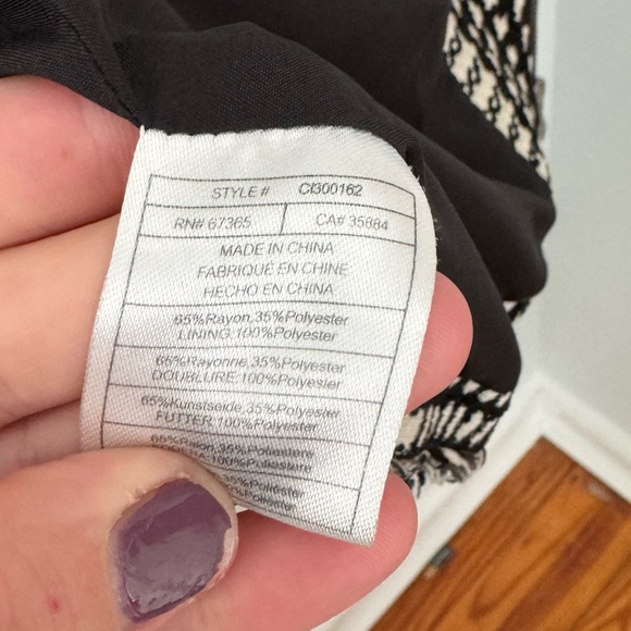 REVOLVE Cupcakes and Cashmere Herringbone Fernando Black&White printed coat - S - Picture 14 of 14